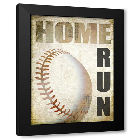 Home Run Black Modern Wood Framed Art Print by Kimberly, Allen