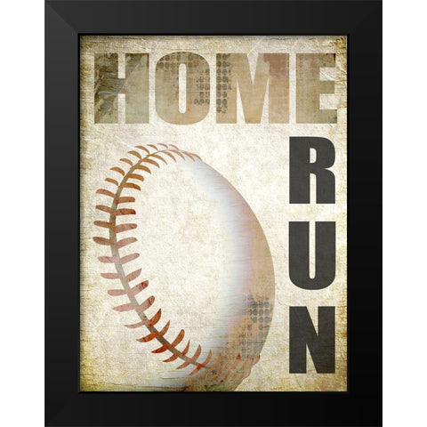 Home Run Black Modern Wood Framed Art Print by Kimberly, Allen