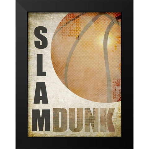 Slam Dunk Black Modern Wood Framed Art Print by Kimberly, Allen