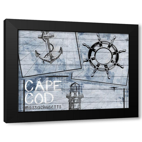 Nautical Cape Black Modern Wood Framed Art Print with Double Matting by Kimberly, Allen