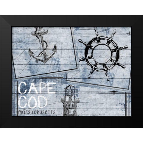 Nautical Cape Black Modern Wood Framed Art Print by Kimberly, Allen