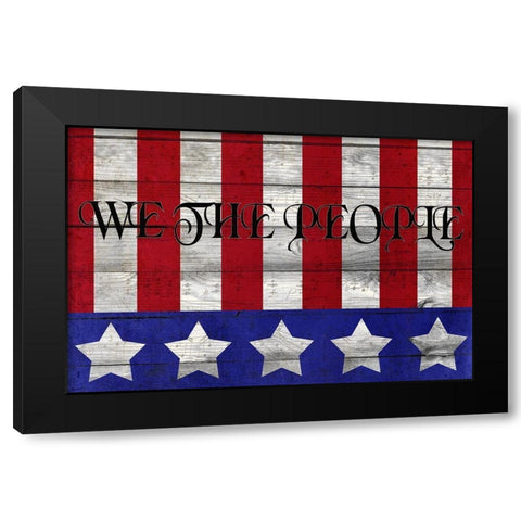 We the People Black Modern Wood Framed Art Print by Kimberly, Allen
