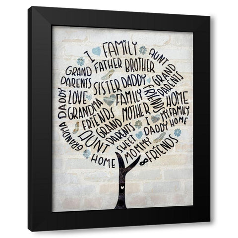 Family Time 4 Black Modern Wood Framed Art Print with Double Matting by Kimberly, Allen