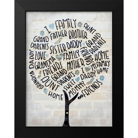 Family Time 4 Black Modern Wood Framed Art Print by Kimberly, Allen