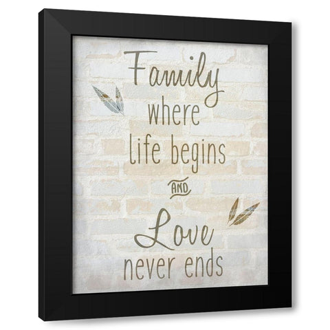 Family A Black Modern Wood Framed Art Print with Double Matting by Kimberly, Allen