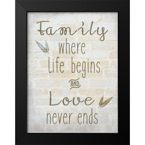 Family Time 5 Black Modern Wood Framed Art Print by Kimberly, Allen