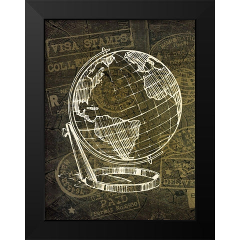 Wanderlust 4 Black Modern Wood Framed Art Print by Kimberly, Allen