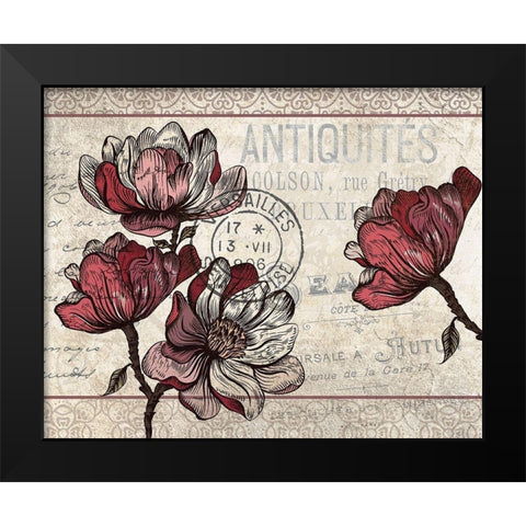 Magnolia Series 2 Black Modern Wood Framed Art Print by Kimberly, Allen