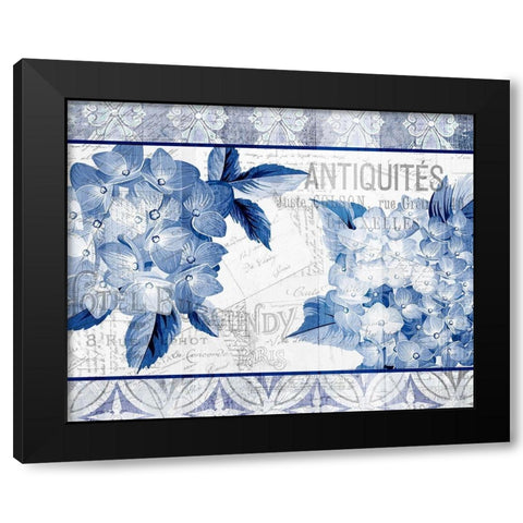 Hydrangea 1 Black Modern Wood Framed Art Print with Double Matting by Kimberly, Allen