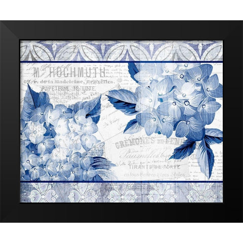 Hydrangea 2 Black Modern Wood Framed Art Print by Kimberly, Allen