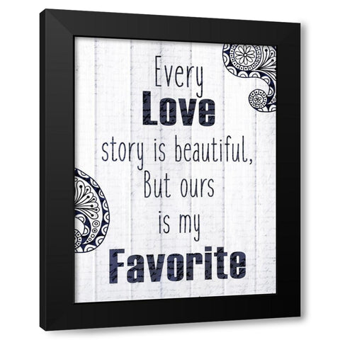 Always Love 1 Black Modern Wood Framed Art Print with Double Matting by Kimberly, Allen