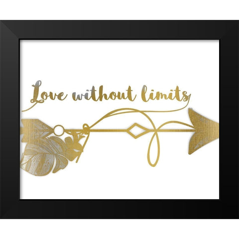 Love Without Limits Black Modern Wood Framed Art Print by Kimberly, Allen