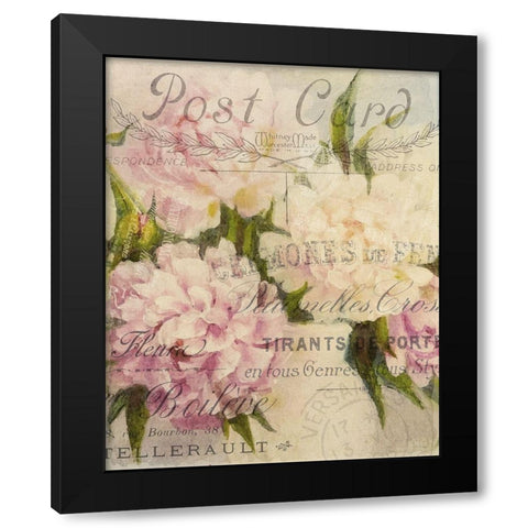 Summer Blooming Series D Black Modern Wood Framed Art Print with Double Matting by Kimberly, Allen