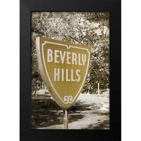 Beverly Hills Black Modern Wood Framed Art Print by Kimberly, Allen