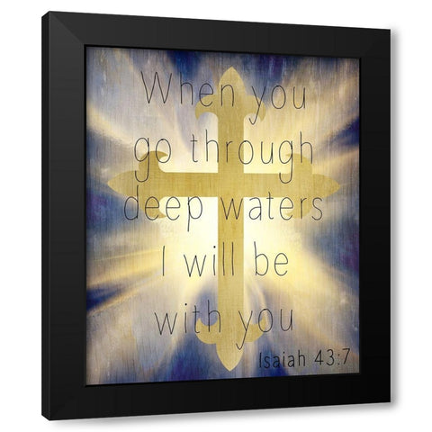Deep Waters Black Modern Wood Framed Art Print by Kimberly, Allen