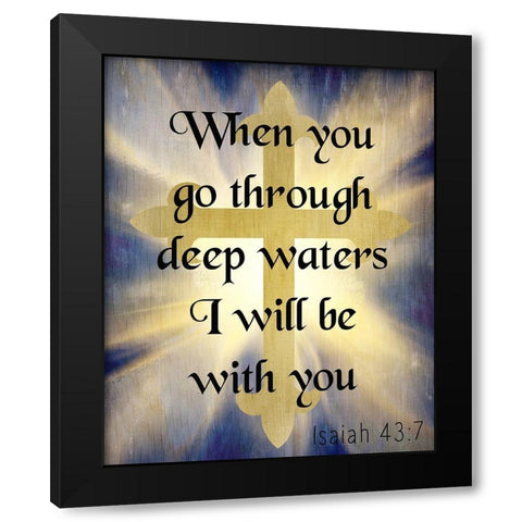 Deep Waters v2 Black Modern Wood Framed Art Print by Kimberly, Allen