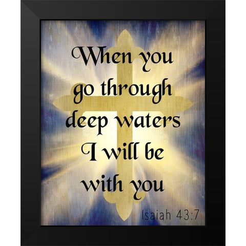Deep Waters v2 Black Modern Wood Framed Art Print by Kimberly, Allen