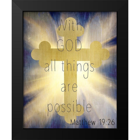 With God Black Modern Wood Framed Art Print by Kimberly, Allen