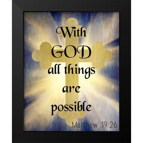 With God v2 Black Modern Wood Framed Art Print by Kimberly, Allen