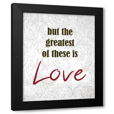 And These Three Things 3 Black Modern Wood Framed Art Print by Kimberly, Allen