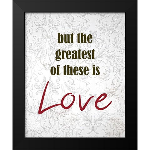 And These Three Things 3 Black Modern Wood Framed Art Print by Kimberly, Allen