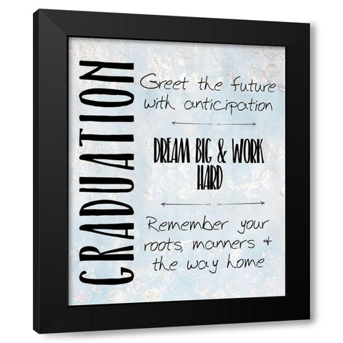 Graduation Black Modern Wood Framed Art Print by Kimberly, Allen