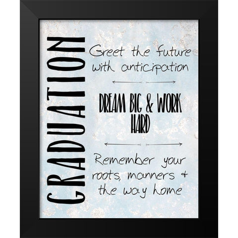 Graduation Black Modern Wood Framed Art Print by Kimberly, Allen
