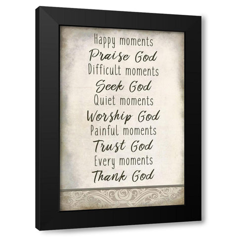 Moments Black Modern Wood Framed Art Print with Double Matting by Kimberly, Allen