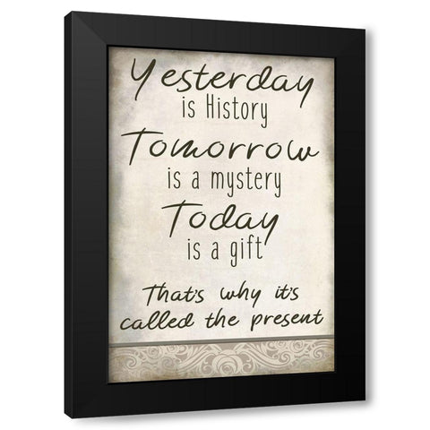 Yesterday Black Modern Wood Framed Art Print with Double Matting by Kimberly, Allen