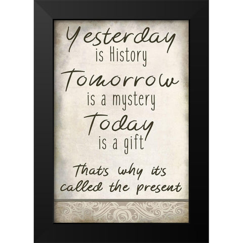 Yesterday Black Modern Wood Framed Art Print by Kimberly, Allen