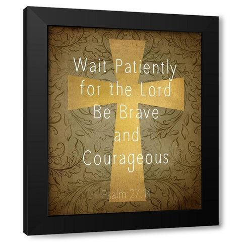 Psalm Cross 1 Black Modern Wood Framed Art Print with Double Matting by Kimberly, Allen