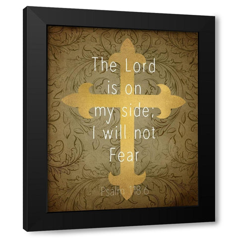 Psalm Cross 3 Black Modern Wood Framed Art Print by Kimberly, Allen
