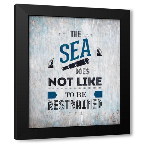 The Sea 1 Black Modern Wood Framed Art Print with Double Matting by Kimberly, Allen