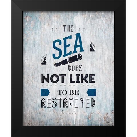 The Sea 1 Black Modern Wood Framed Art Print by Kimberly, Allen