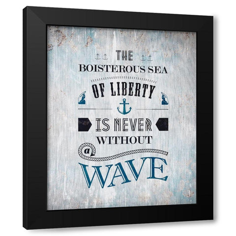 The Sea 3 Black Modern Wood Framed Art Print with Double Matting by Kimberly, Allen