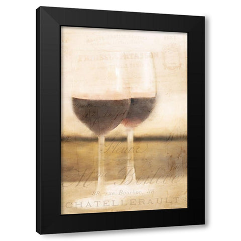 Wine Glasses Black Modern Wood Framed Art Print by Kimberly, Allen