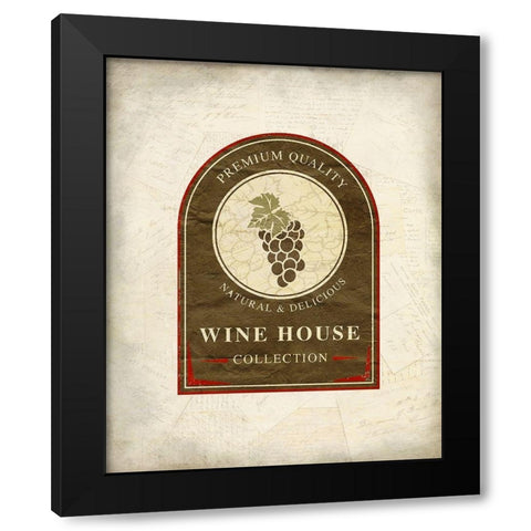Wine House 1 Black Modern Wood Framed Art Print with Double Matting by Kimberly, Allen