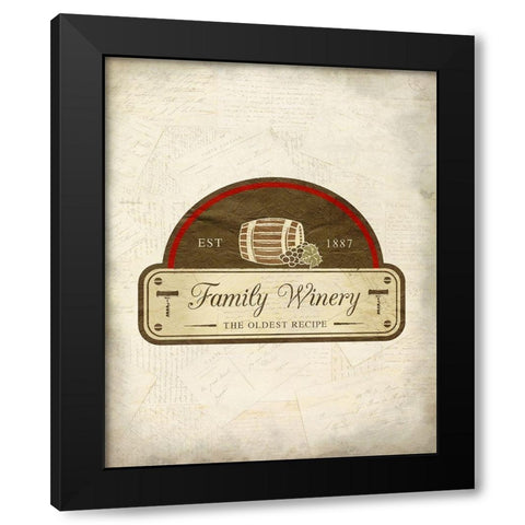 Wine House 2 Black Modern Wood Framed Art Print with Double Matting by Kimberly, Allen