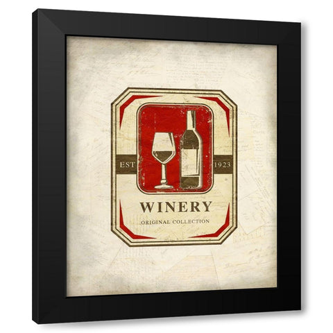 Wine House 3 Black Modern Wood Framed Art Print with Double Matting by Kimberly, Allen
