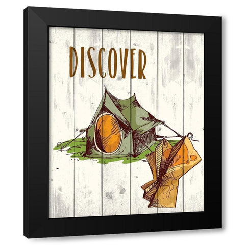 Campfire Explorer 2 Black Modern Wood Framed Art Print with Double Matting by Kimberly, Allen