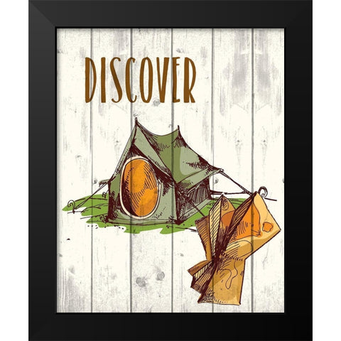 Campfire Explorer 2 Black Modern Wood Framed Art Print by Kimberly, Allen