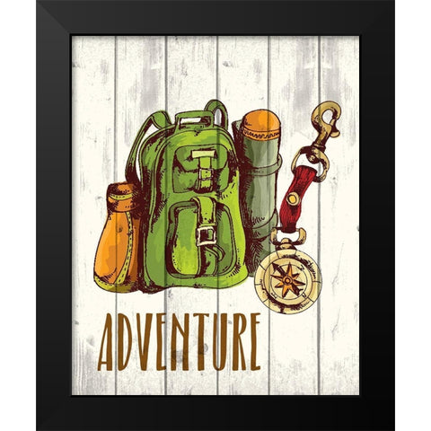 Campfire Explorer 3 Black Modern Wood Framed Art Print by Kimberly, Allen