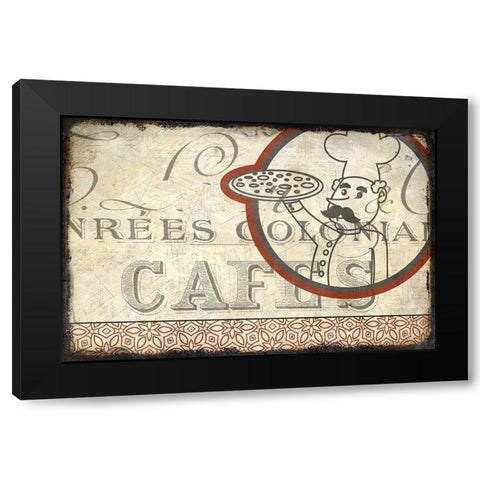 Cafe A Black Modern Wood Framed Art Print by Kimberly, Allen