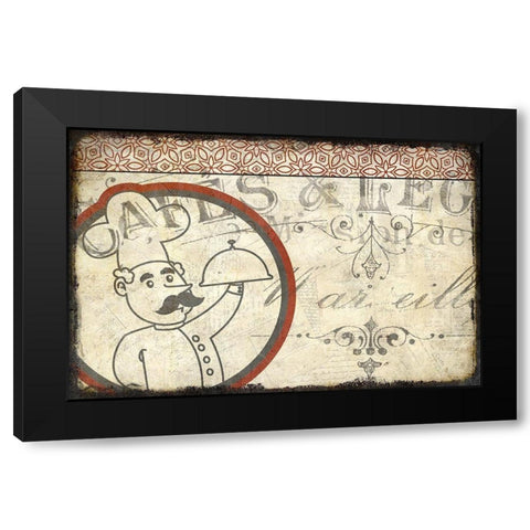 Cafe B Black Modern Wood Framed Art Print by Kimberly, Allen
