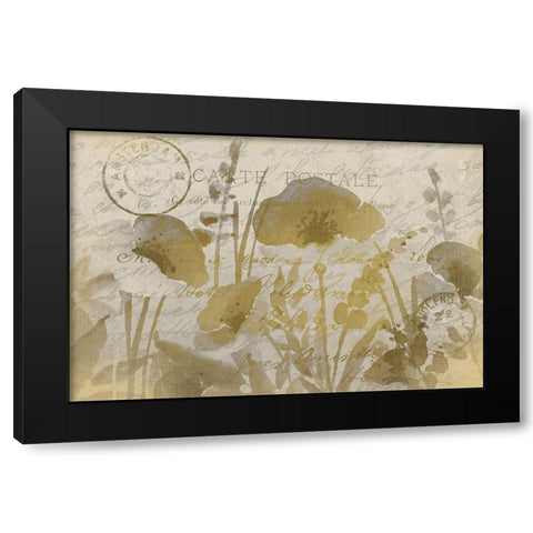 Golden Poppies Black Modern Wood Framed Art Print by Kimberly, Allen