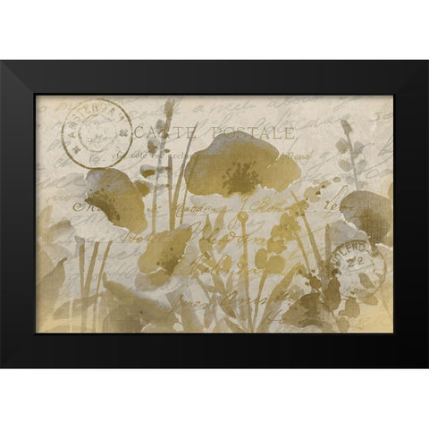 Golden Poppies Black Modern Wood Framed Art Print by Kimberly, Allen