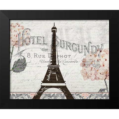 Hydrangea Paris Grey 3 Black Modern Wood Framed Art Print by Kimberly, Allen