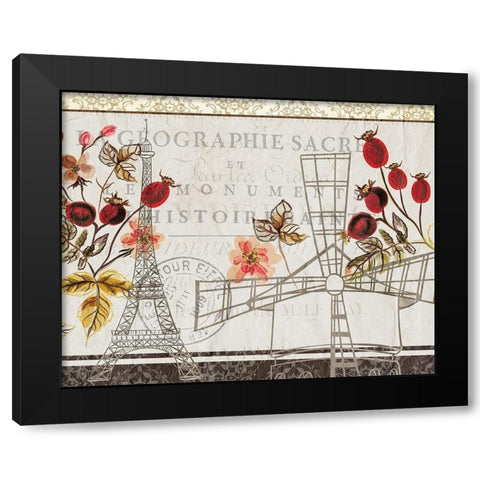 Paris Mon Amour 4 Black Modern Wood Framed Art Print by Kimberly, Allen