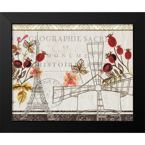 Paris Mon Amour 4 Black Modern Wood Framed Art Print by Kimberly, Allen