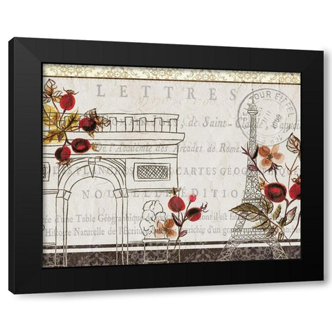 Paris Mon Amour 5 Black Modern Wood Framed Art Print by Kimberly, Allen